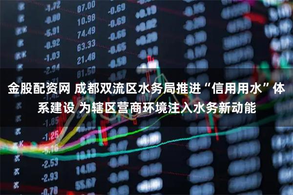 金股配资网 成都双流区水务局推进“信用用水”体系建设 为辖区营商环境注入水务新动能